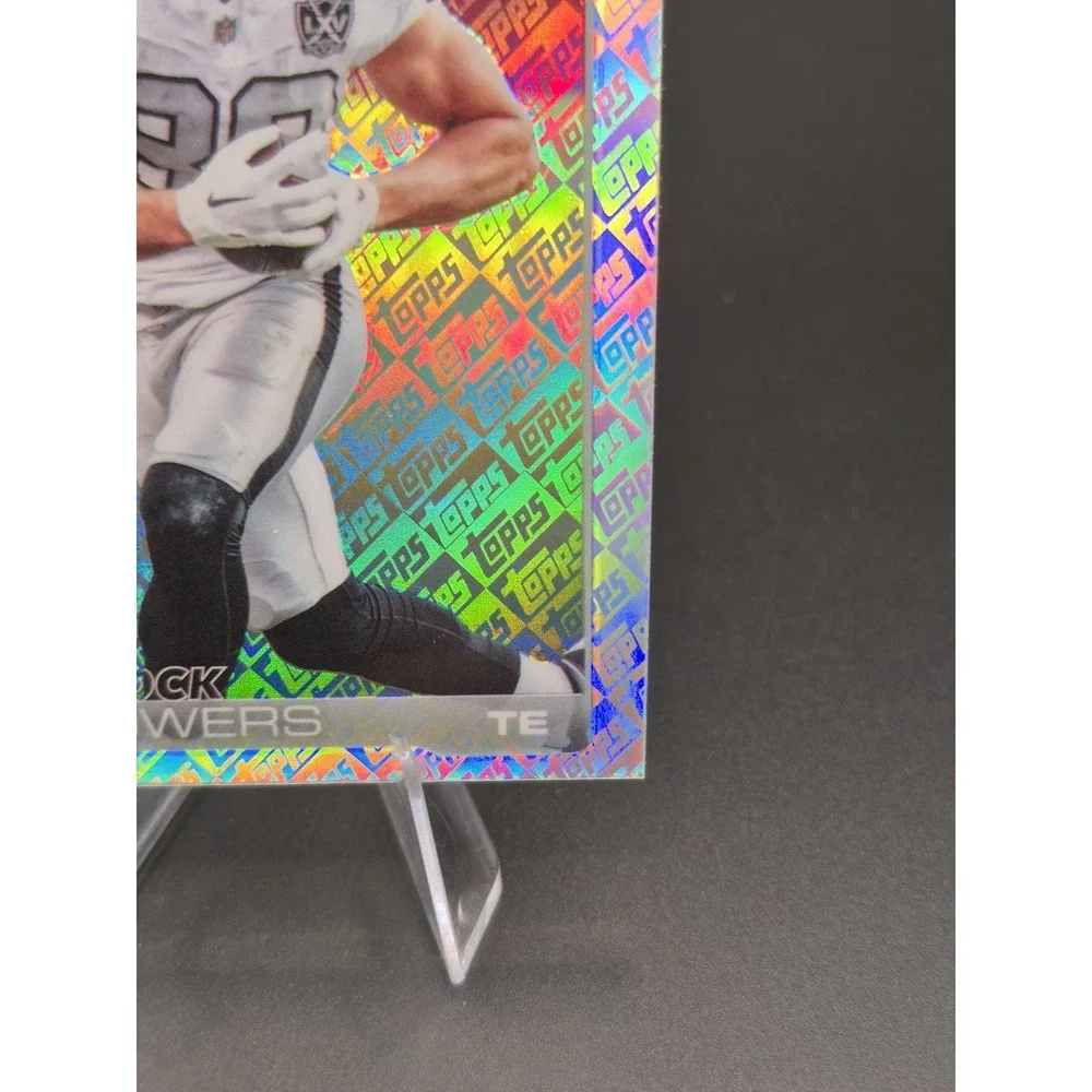 2025 Topps Chrome Brock Bowers #178 Fanatics Exclusive Logo Refractor Raiders SP
